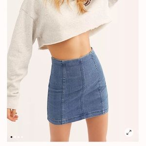 Free People Modern Femme Denim Mini Skirt
